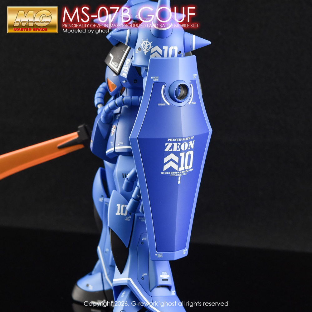 [BUOCO] 炎水貼 GHOST 1/100 MG 古夫 Ver. 2.0 MS-07B GOUF 藍色巨星 螢光水貼-細節圖7