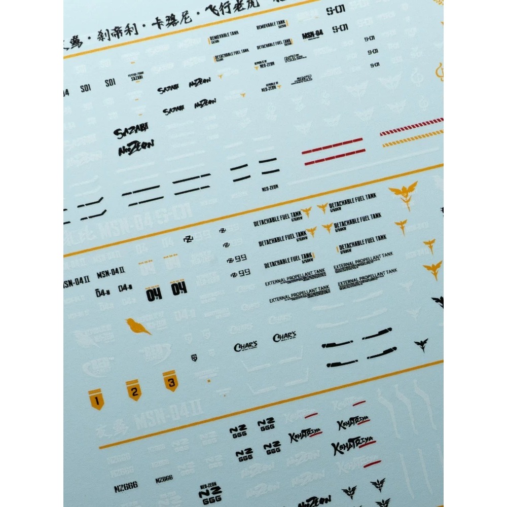 [BUOCO] 匠魂社 食玩 ／ 扭蛋 鋼彈 戰旗系列 Vol.3 吉翁・新吉翁 高精度 通用 微縮 模型水貼 扭蛋水貼-細節圖6