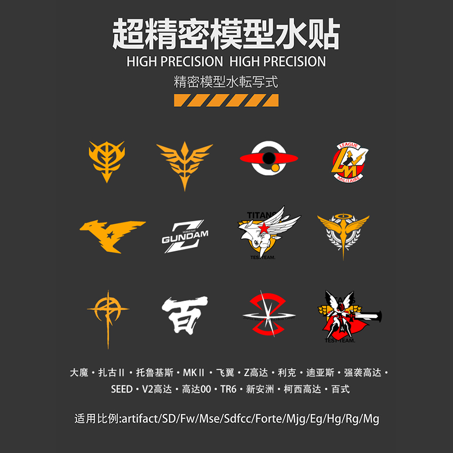 [BUOCO] 匠魂社 食玩 ／ 扭蛋 鋼彈 戰旗系列 Vol.1 高精度通用 模型水貼 | 扭蛋水貼 | 戰旗水貼-細節圖2