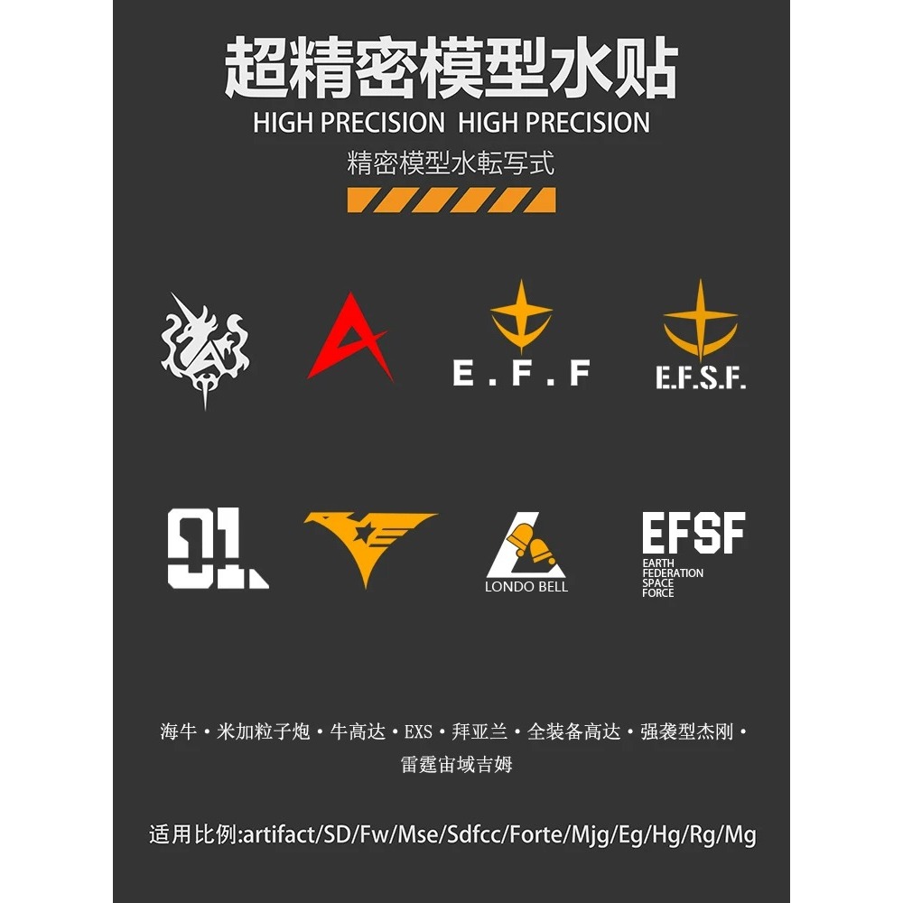 [BUOCO] 匠魂社 食玩／扭蛋 鋼彈 戰旗系列 Vol.2 亞納海姆・地球聯邦軍 高精度通用 模型水貼 | 扭蛋水貼-細節圖2
