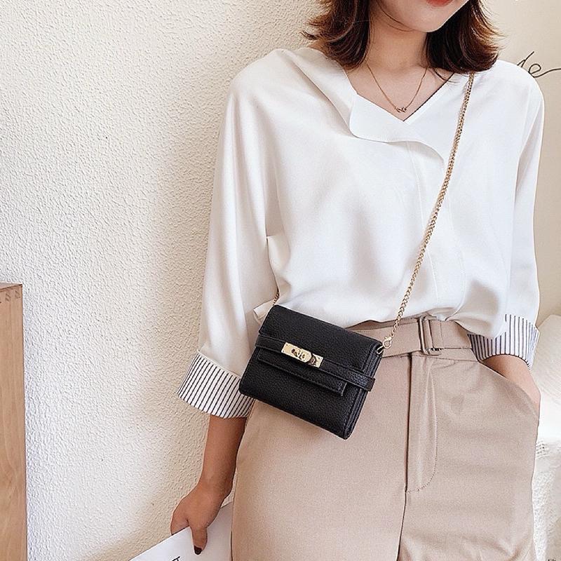 𝐖𝐚𝐘♡·現+預｜𝐾𝑒𝑙𝑙𝑦鎖扣可背式鏈條短夾 零錢包 女生短夾 小廢包 皮夾 荔枝紋 票卡零錢包✨-細節圖2