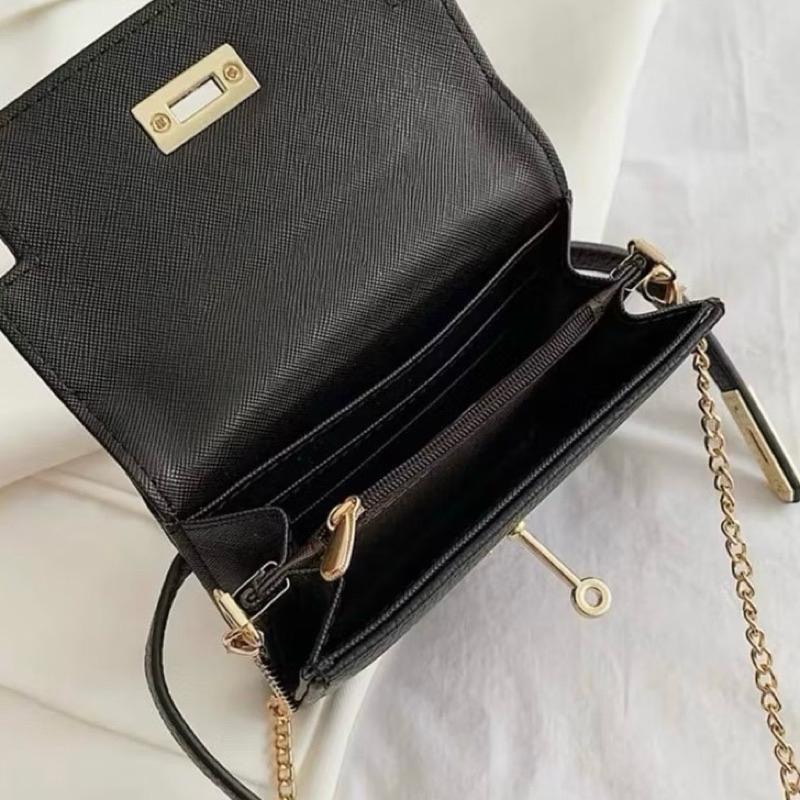 𝐖𝐚𝐘♡·現+預｜𝐾𝑒𝑙𝑙𝑦鎖扣可背式鏈條短夾 零錢包 女生短夾 小廢包 皮夾 荔枝紋 票卡零錢包✨-細節圖8