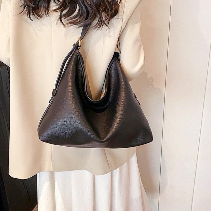 𝐖𝐚𝐘♡·現貨黑｜復古質感軟皮革大容量托特包 內附小包 通勤包包 斜跨包 肩背包 子母包 液下包✨-細節圖2