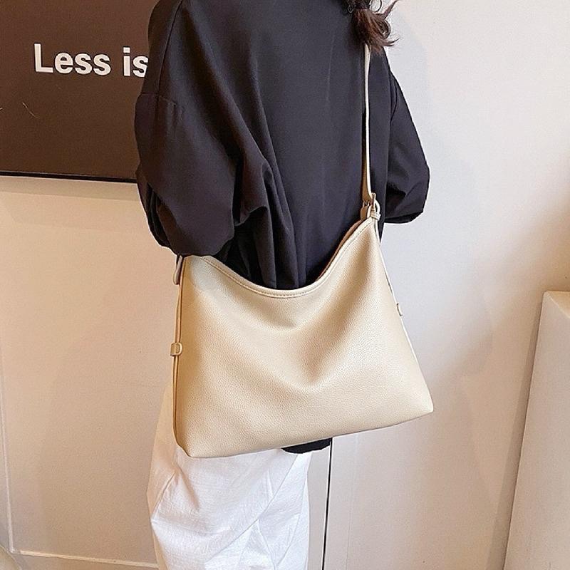 𝐖𝐚𝐘♡·現貨黑｜復古質感軟皮革大容量托特包 內附小包 通勤包包 斜跨包 肩背包 子母包 液下包✨-細節圖5