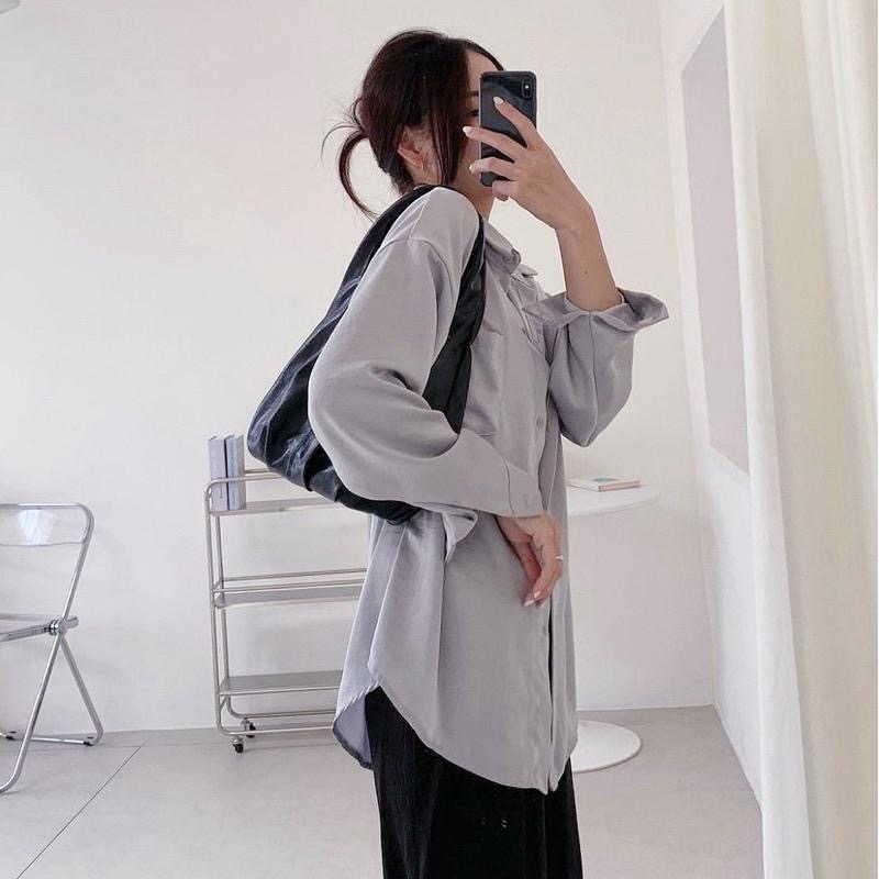 𝐖𝐚𝐘♡·現+預｜法式慵懶風單肩抓皺液下包 長夾可放 肩背包 手提包 托特包 女生包包✨-細節圖2