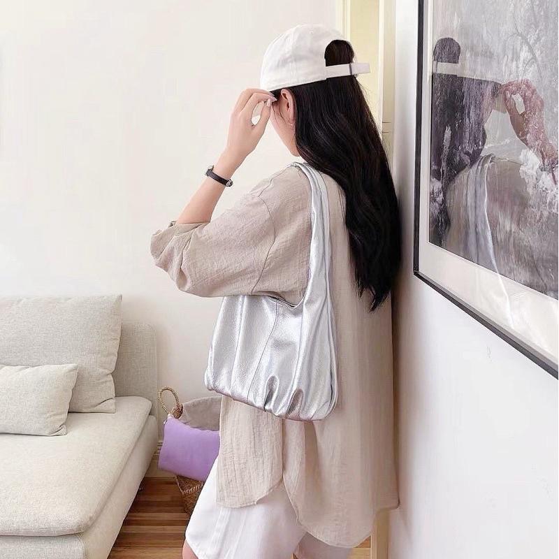 𝐖𝐚𝐘♡·現+預｜法式慵懶風單肩抓皺液下包 長夾可放 肩背包 手提包 托特包 女生包包✨-細節圖5