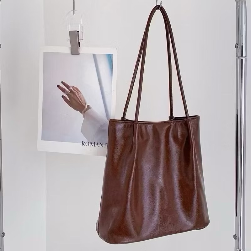 𝐖𝐚𝐘♡·現+預｜復古風油臘立體抓皺感方包 春夏新色到🌸 大容量 肩背包 手提包 女生包包✨-規格圖11