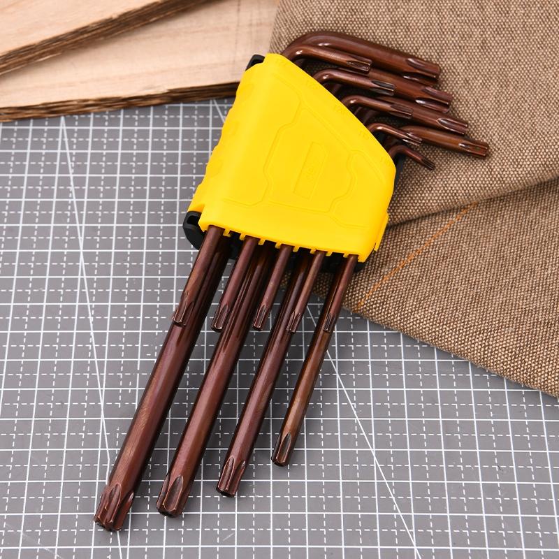 《tevc》deli tools 得力工具 9PCS 星型 L型扳手 T10~T50 TORX-細節圖2