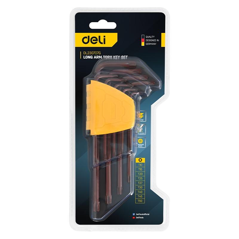 《tevc》deli tools 得力工具 9PCS 星型 L型扳手 T10~T50 TORX-細節圖4