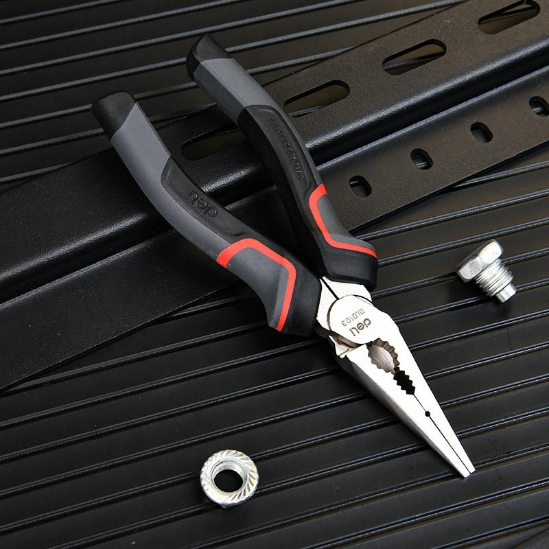 《tevc》deli tools 得力工具 PRO 專業尖嘴鉗 6＂尖嘴鉗 8＂尖嘴鉗-細節圖5
