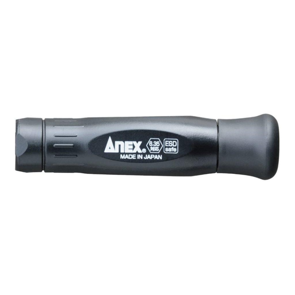 《tevc》日本 ANEX 安耐適 防靜電 精密起子手柄 3610-ESD 6.35mm 可換起子頭 十字 一字 星型-細節圖2