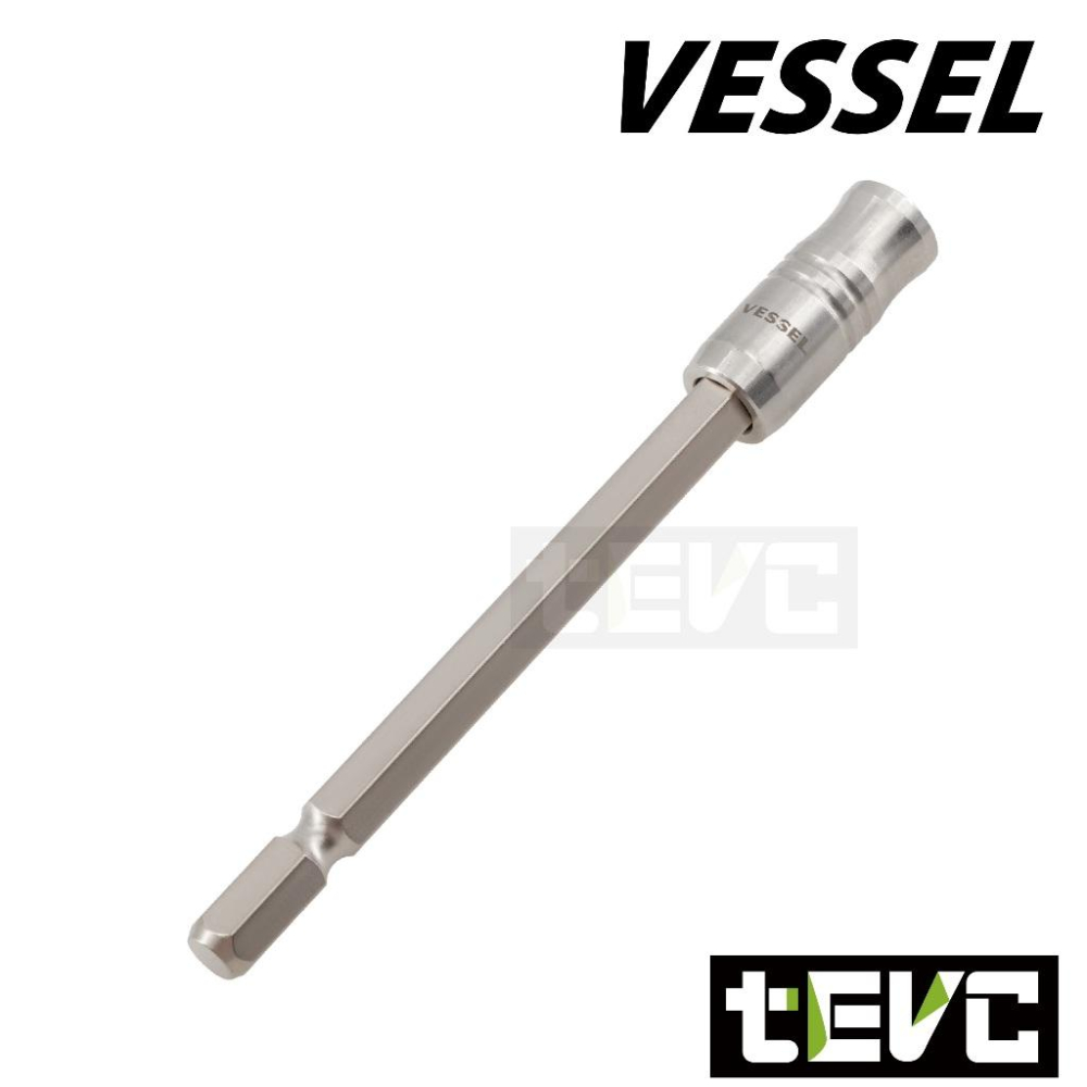 《tevc》VESSEL 220 USB P1 電動起子專用 帶磁 長溝 延長桿 MBH 吸附起子頭 短起子-細節圖3