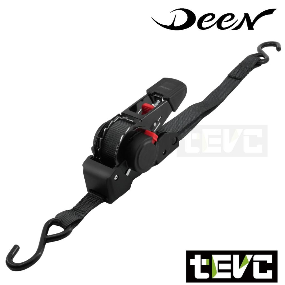 《tevc》DEEN 自動 安全綁帶扣 一鍵收回 快速綁帶 掛勾安全帶 貨物捆綁帶 車箱捆綁帶 捆帶 貨車 重機 固定-細節圖4