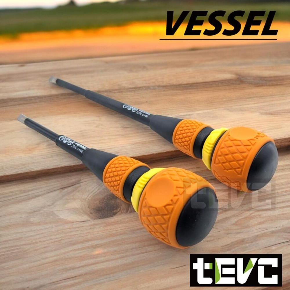 《tevc》日本VESSEL 2200 棘輪起子 十字 一字 磁吸 可換起子頭 絕緣 螺絲起子 36齒 迷你棘輪起子-細節圖4