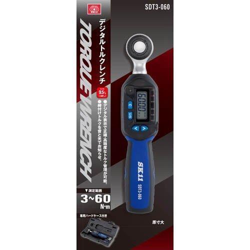 《tevc》日本 SK11 藤原 三分 3/8＂ 電子式扭力扳手 數位 扭力扳手SDT3-060 3~60Nm-細節圖2
