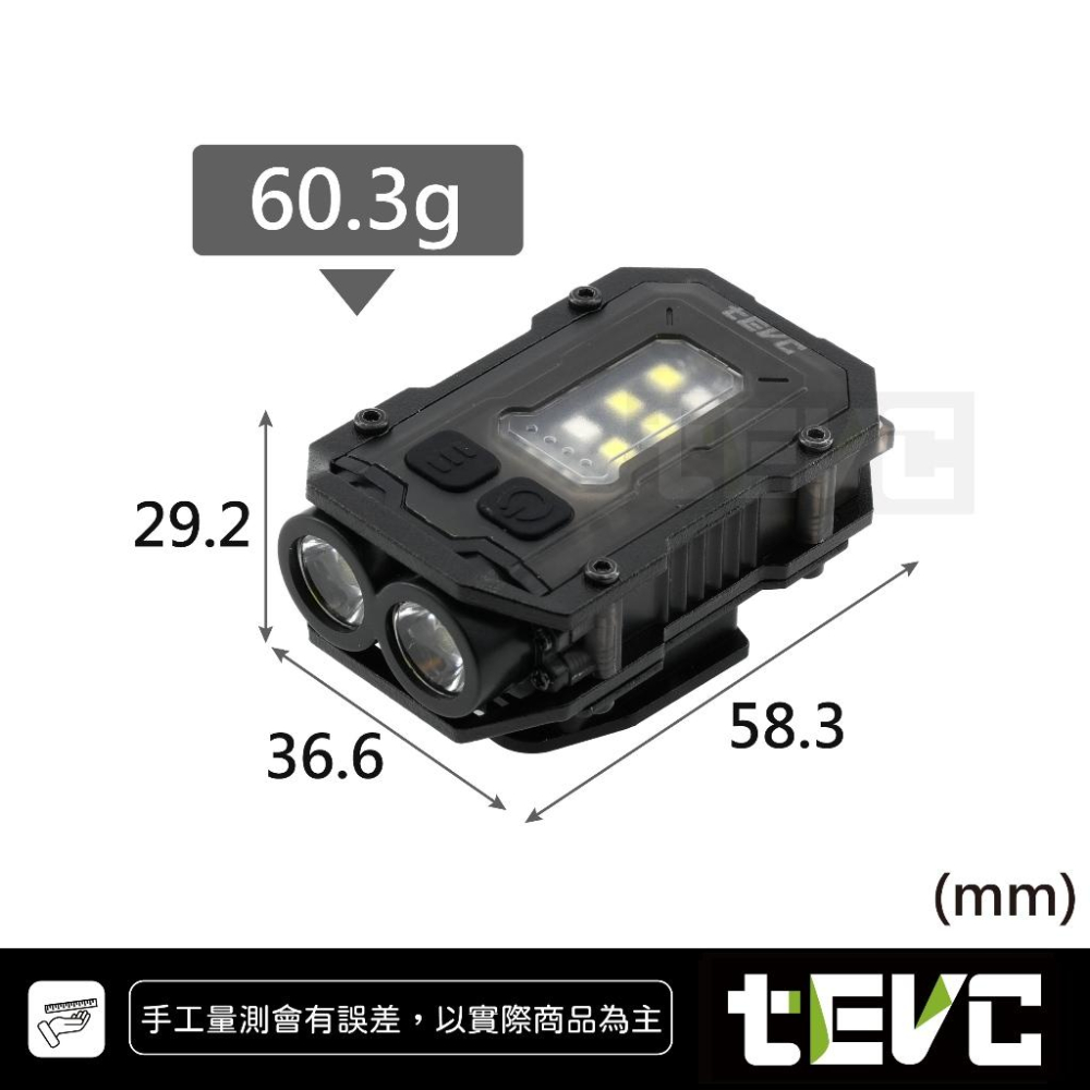 《tevc》🏆️tevc工程師工具 快扣工作燈 LED工作燈 TYPE C充電 胸前照明 頭燈 田島  TAJIMA-細節圖4