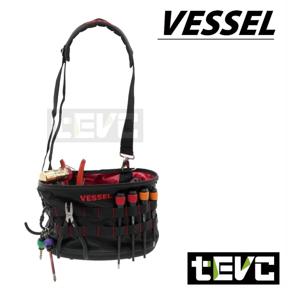 《tevc》日本 VESSEL 收納袋 工具袋 腰包 背包 電工包 工具包 收納包 可掛梯 耐磨 超厚底 掛勾 登山鉤2-細節圖2