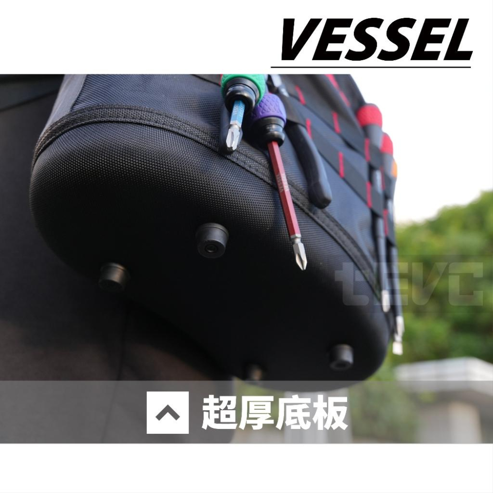 《tevc》日本 VESSEL 收納袋 工具袋 腰包 背包 電工包 工具包 收納包 可掛梯 耐磨 超厚底 掛勾 登山鉤2-細節圖4