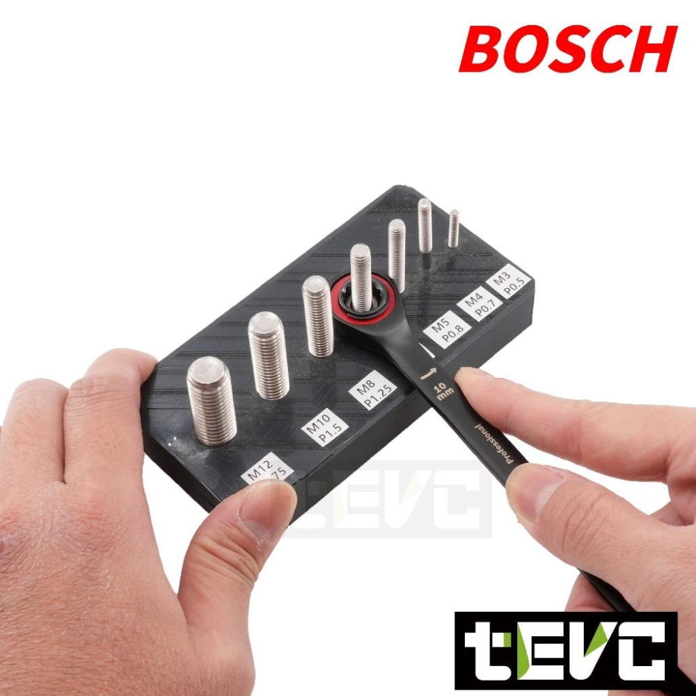 《tevc》Bosch Professional tool 專業工具 無齒 棘輪 梅花開口扳手 10件套組-含收納袋-細節圖6