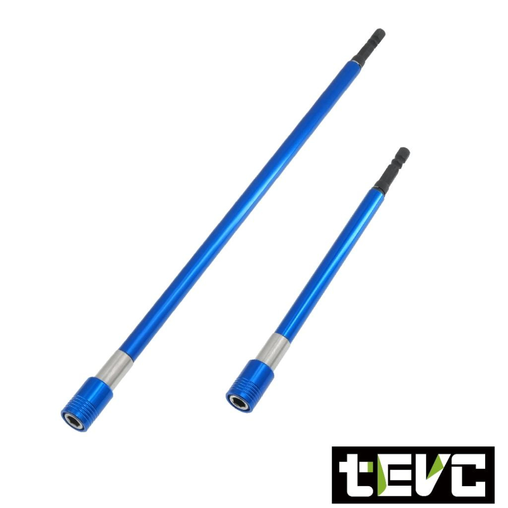 《🏆️tevc工程師工具》台灣製 超長 可握式 起子頭接桿 加長桿 六角柄 起子頭 六角柄接桿 起子延長桿 無磁 雙溝-細節圖3