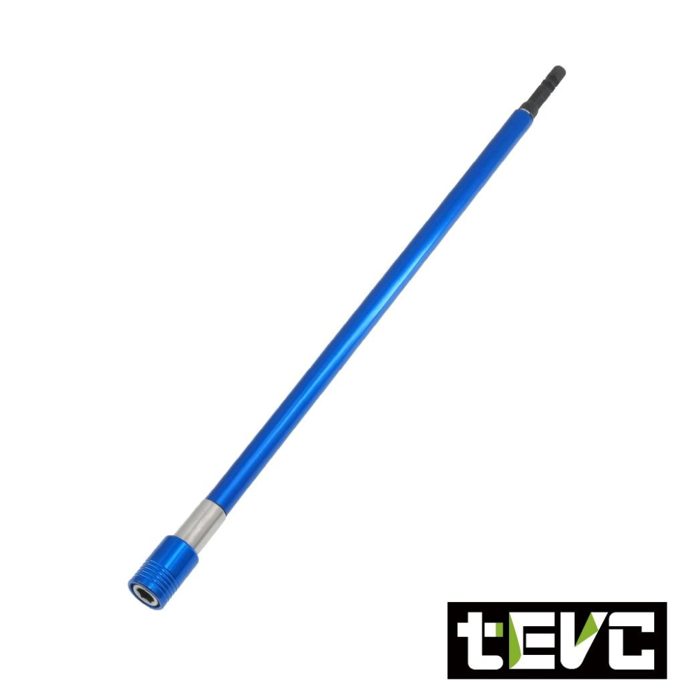 《🏆️tevc工程師工具》台灣製 超長 可握式 起子頭接桿 加長桿 六角柄 起子頭 六角柄接桿 起子延長桿 無磁 雙溝-細節圖4