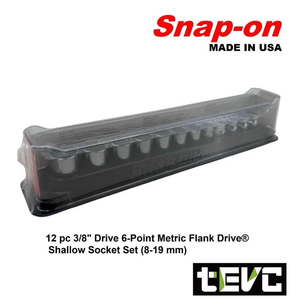 《tevc》含稅 發票 美國 Snap-on 3分12件 8-19 六角 標準型 套筒組 212FSMY 公制套筒-細節圖6