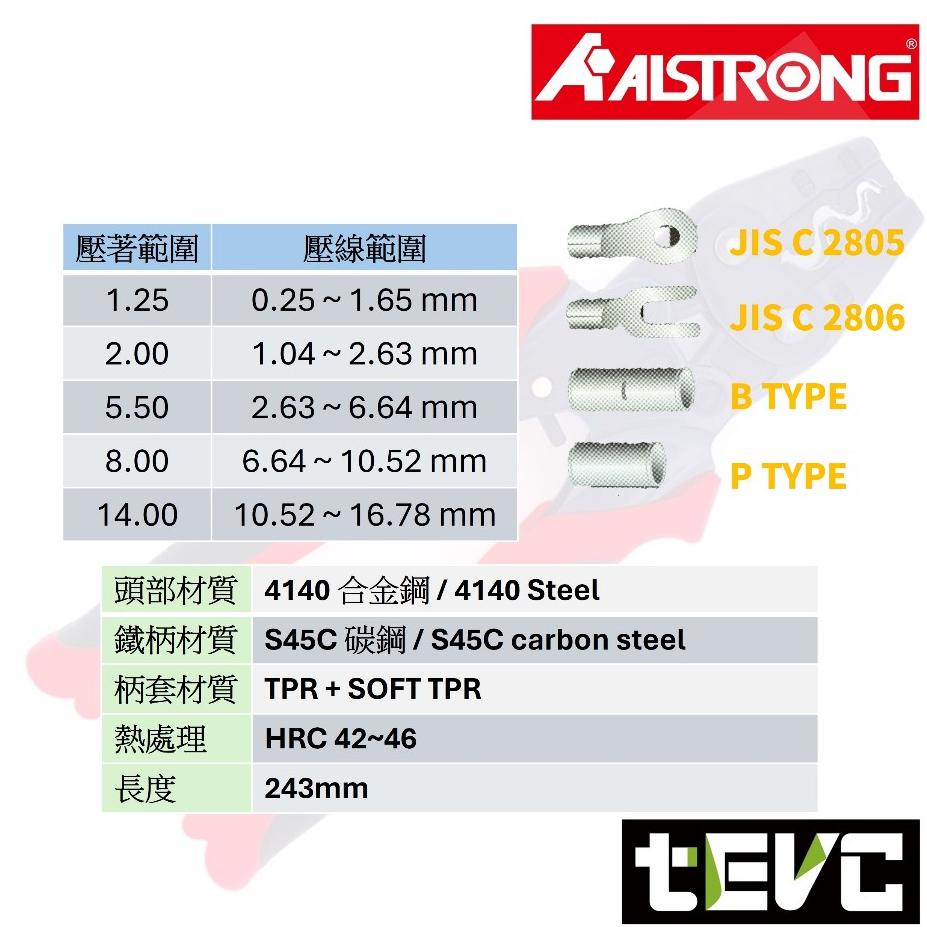 《tevc》台灣製 發票 ALSTRONG 省力棘輪壓著鉗 LGT-14 壓接鉗 壓著鉗 棘輪 端子 省力 A牌 mm-細節圖3