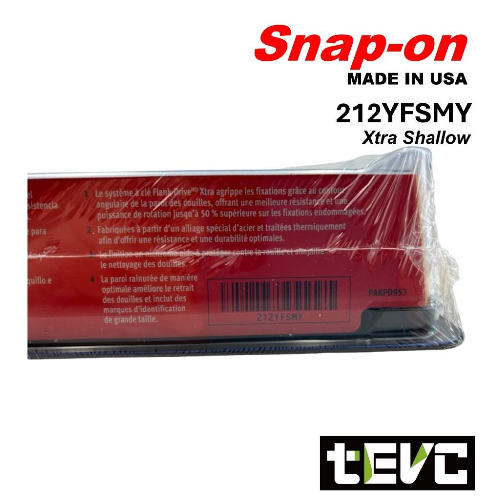 《tevc》美國 Snap-on 3分 六角 短套筒 212YFSMY 8-19mm Xtra Shallow 12件組-細節圖5