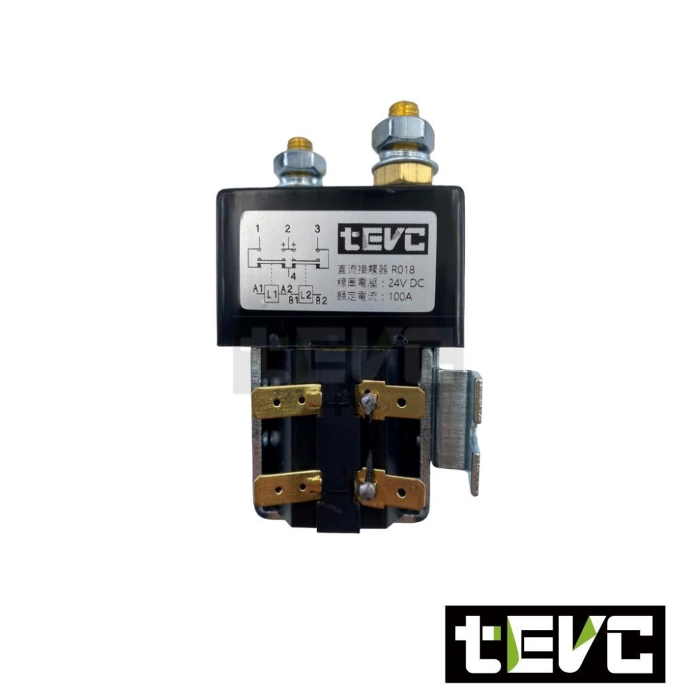 《tevc》接觸器 馬達 前進 後退 換向 大電流 繼電器 100A DC 24V 電動 堆高機 球車 代步車 R018-細節圖3