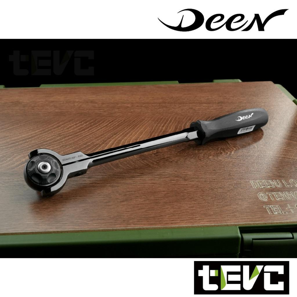 《tevc》DEEN 3/8＂ 三分 100齒 強力型 搖頭 棘輪扳手 25周年限定款 萬向 汽車維修 機車維修 防油滑-細節圖5