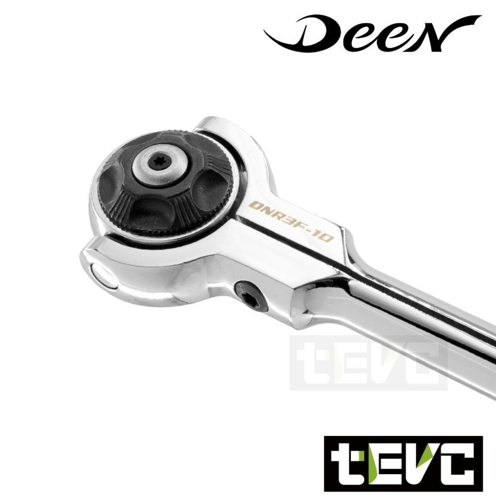 《tevc》DEEN 3/8＂ 三分 100齒 強力型 搖頭 棘輪扳手 25周年限定款 萬向 汽車維修 機車維修 防油滑-細節圖9