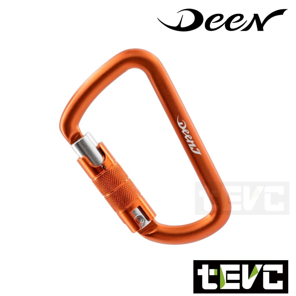 《tevc》DEEN J 耐重400KG 旋轉上鎖 安全扣環 D型扣環 黑 藍 橘三色 DNJC-細節圖5