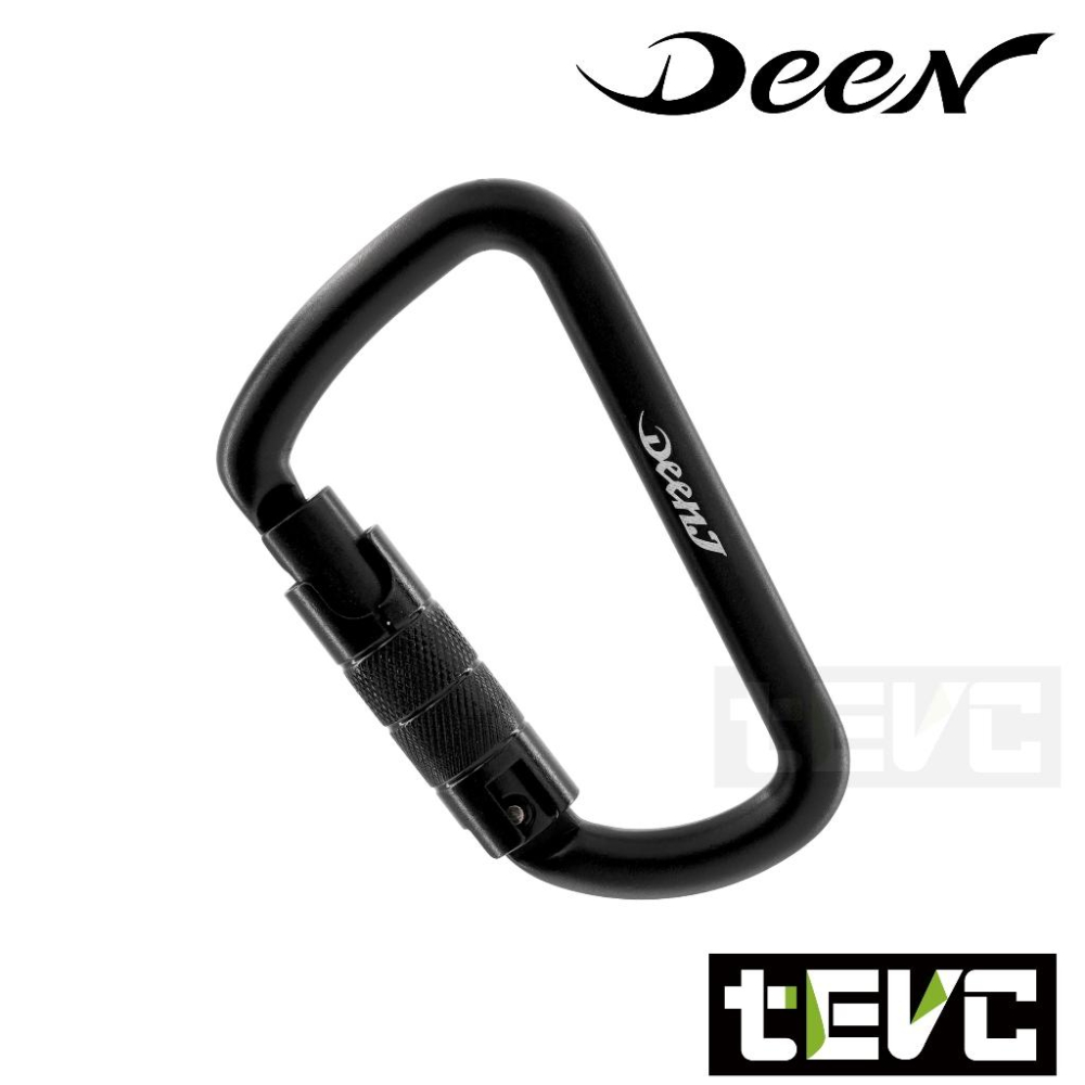 《tevc》DEEN J 耐重400KG 旋轉上鎖 安全扣環 D型扣環 黑 藍 橘三色 DNJC-細節圖6