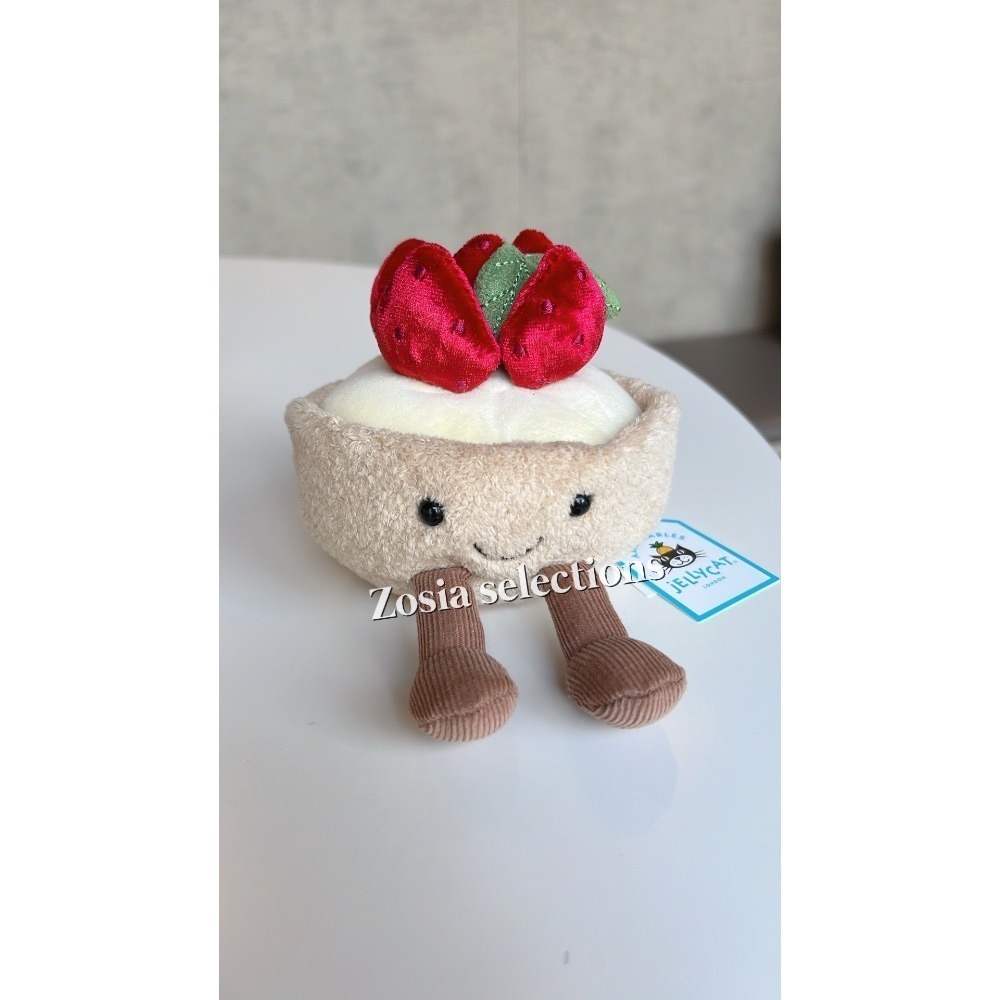 🇫🇷 Jellycat 法國限定&特色甜點可麗露 心型蝴蝶酥 瑪德蓮 法式甜點 草莓塔 跑咖娃娃-規格圖6