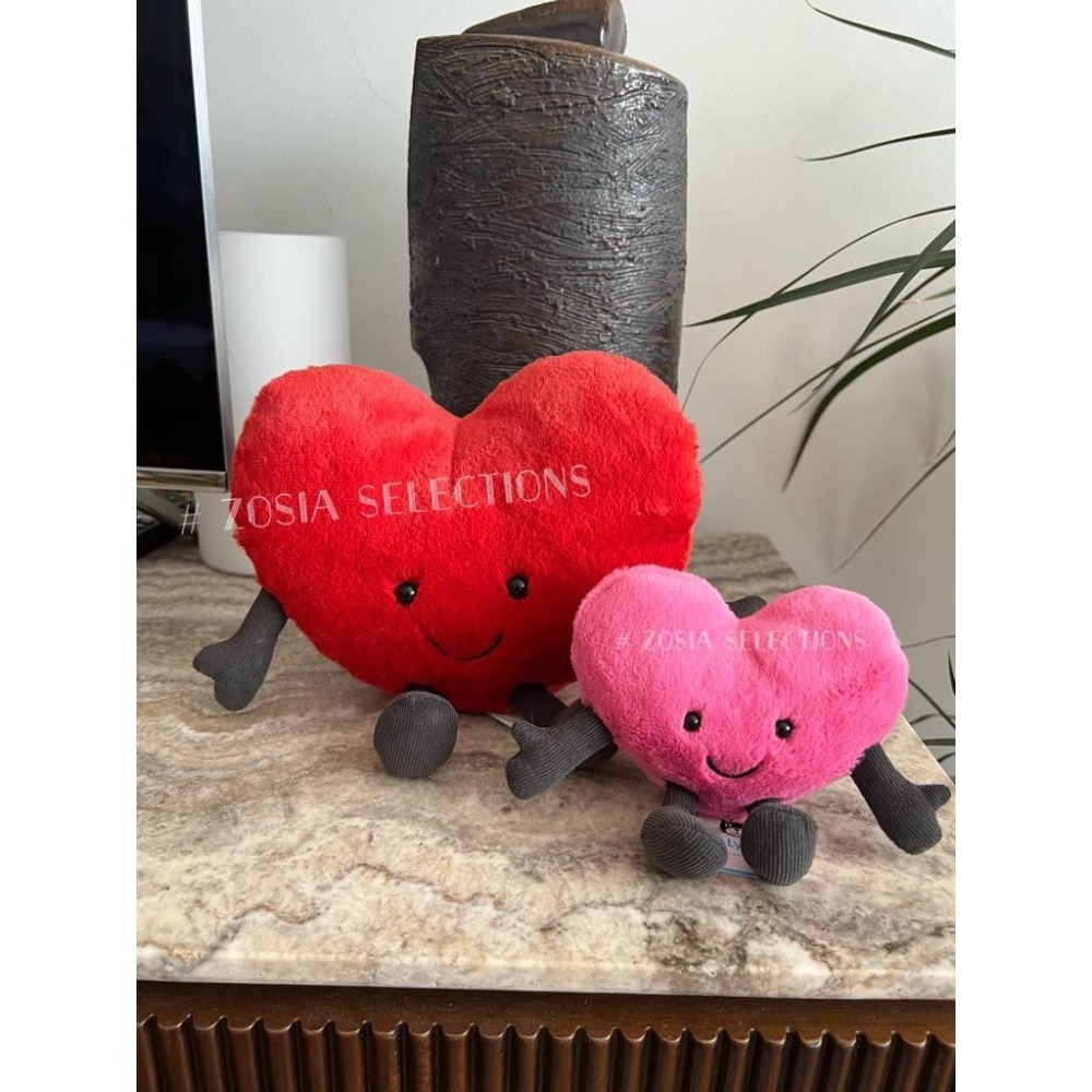 🇫🇷法國直送 Jellycat 愛心Amuseables Red/Pink Heart 退休款 心型娃娃 娃娃玩偶-細節圖2