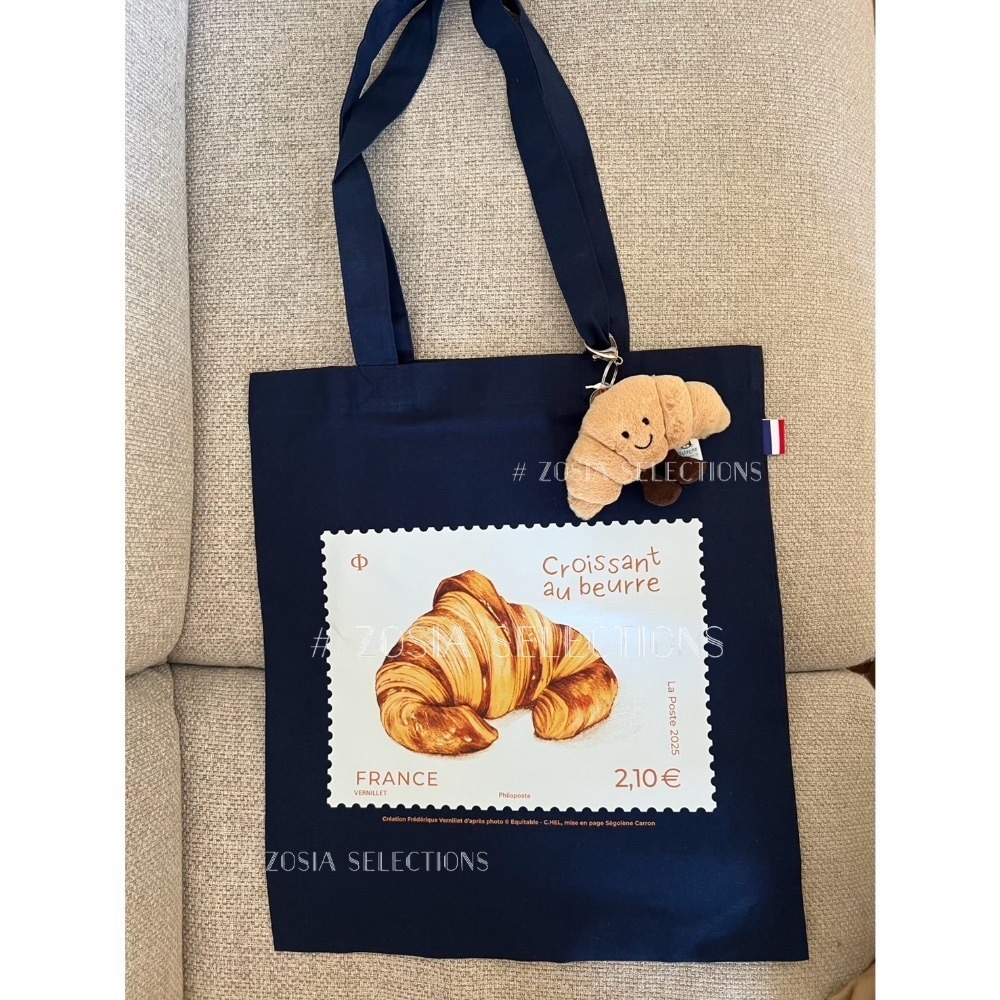 🇫🇷法國郵政_法棍帆布包 可頌帆布包 經典帆布包 法國製  肩背包 手提帆布袋 法國製帆布包 法國郵政紀念品-細節圖2