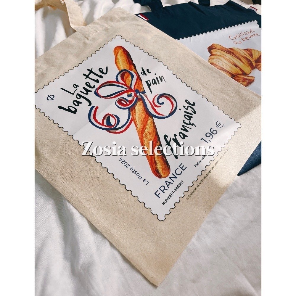 🇫🇷法國郵政_法棍帆布包 可頌帆布包 經典帆布包 法國製  肩背包 手提帆布袋 法國製帆布包 法國郵政紀念品-細節圖3