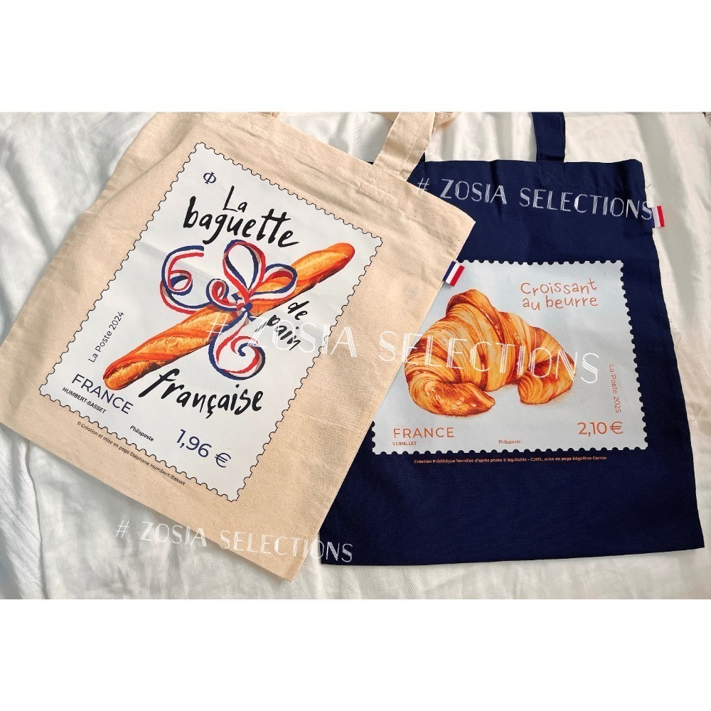 🇫🇷法國郵政_法棍帆布包 可頌帆布包 經典帆布包 法國製  肩背包 手提帆布袋 法國製帆布包 法國郵政紀念品-細節圖4