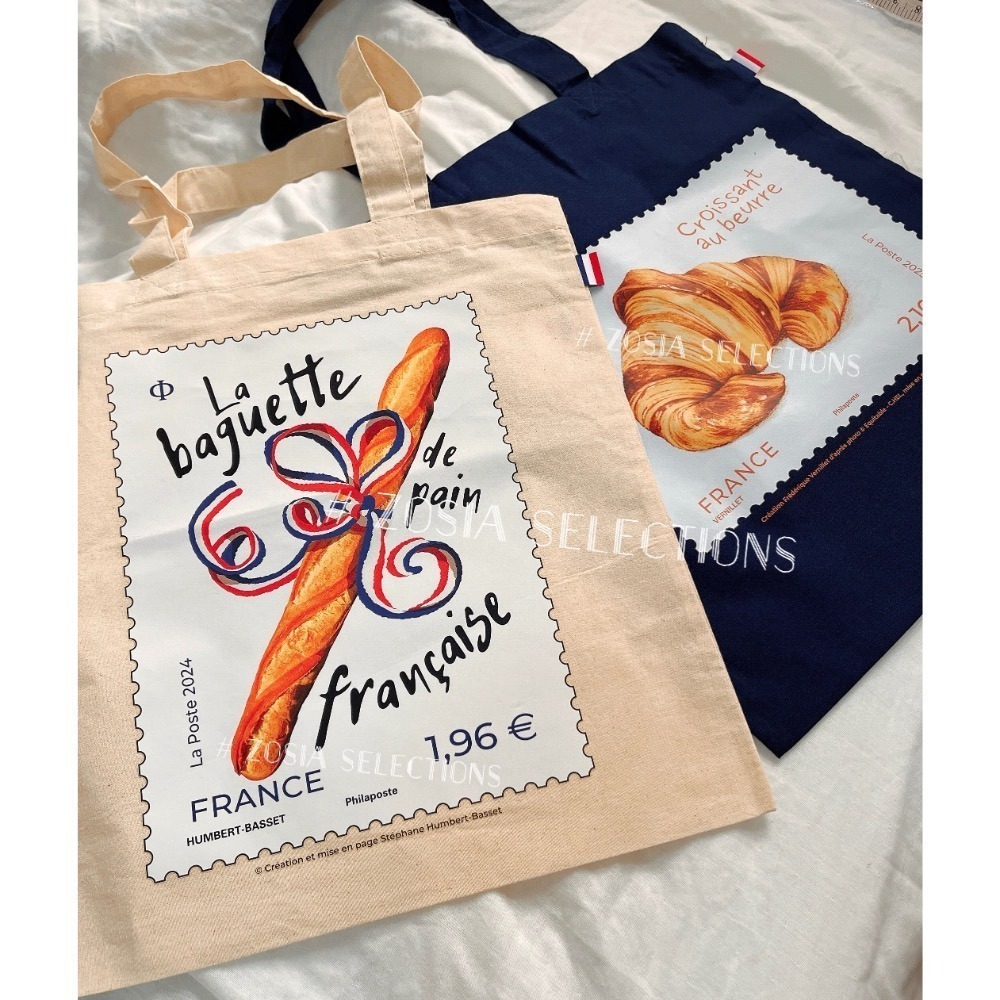 🇫🇷法國郵政_法棍帆布包 可頌帆布包 經典帆布包 法國製  肩背包 手提帆布袋 法國製帆布包 法國郵政紀念品-細節圖5