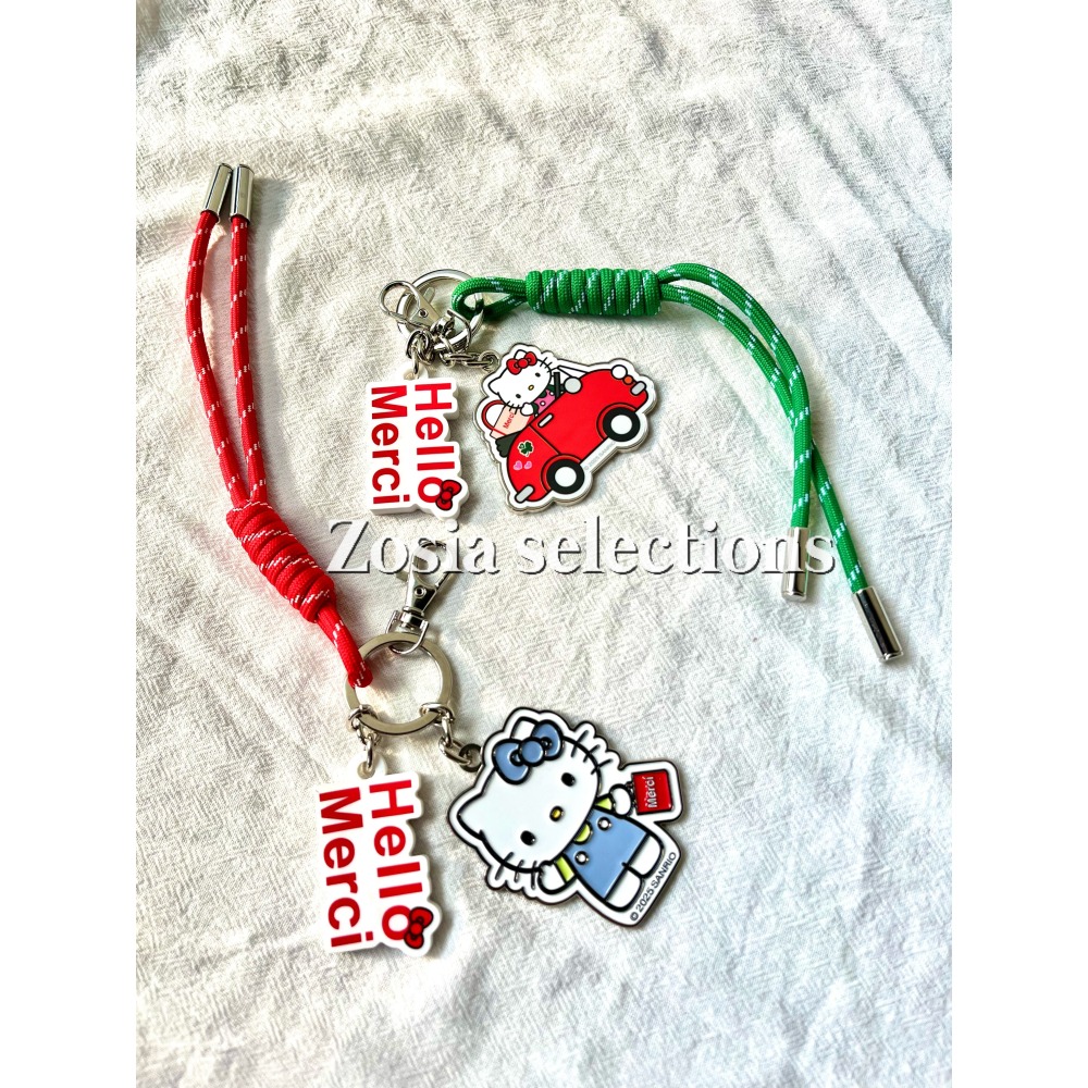 🇫🇷法國限定  Hello Kitty 鑰匙圈 吊飾 Hello Kitty x Merci 限定聯名鑰匙圈-細節圖2