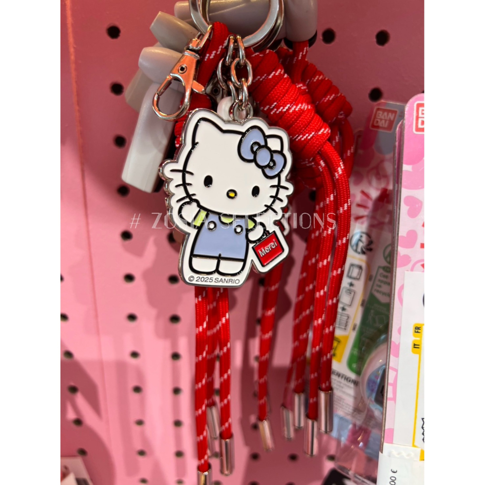 🇫🇷法國限定  Hello Kitty 鑰匙圈 吊飾 Hello Kitty x Merci 限定聯名鑰匙圈-細節圖4