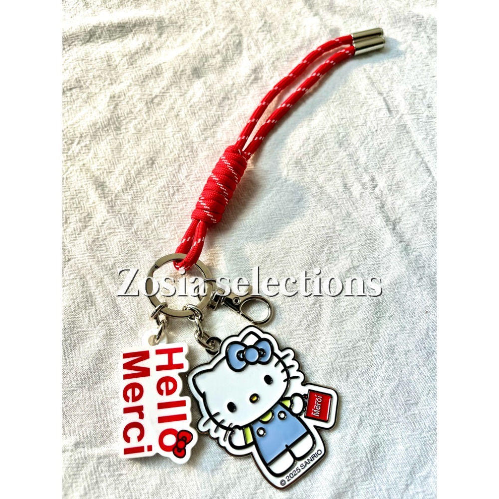 🇫🇷法國限定  Hello Kitty 鑰匙圈 吊飾 Hello Kitty x Merci 限定聯名鑰匙圈-規格圖4