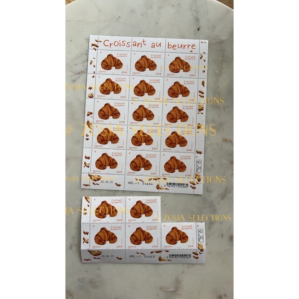 🇫🇷法國郵政_可頌郵票 奶油可頌香氣郵票 法國紀念品 法國郵票收藏-細節圖3