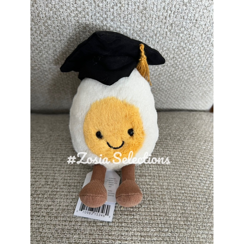 🇫🇷法國直送 Jellycat 畢業帽水煮蛋娃娃 Amuseables Boiled Egg Graduation-細節圖3