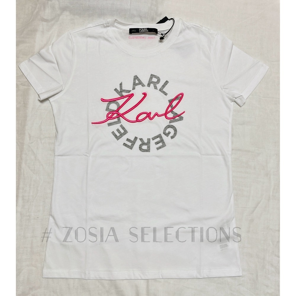 🇫🇷法國直送 Karl出清 女款 短袖上衣 立體亮色書寫字母T恤卡爾Karl 老佛爺 250621-細節圖7