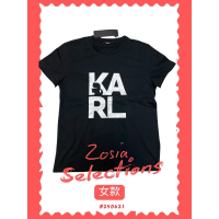🇫🇷法國直送 Karl出清 女款 字母&amp;卡爾側臉 短袖上衣 卡爾T恤卡爾Karl 老佛爺 250621
