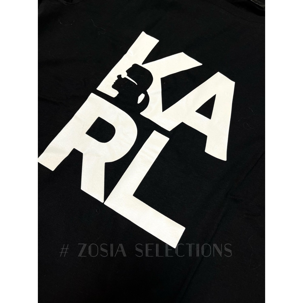 🇫🇷法國直送 Karl出清 女款 字母&卡爾側臉 短袖上衣 卡爾T恤卡爾Karl 老佛爺 250621-細節圖3