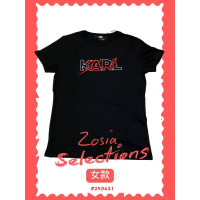 🇫🇷法國直送 Karl出清 女款 短袖黑色上衣 Karl 刺繡字母T恤 卡爾Karl 老佛爺250621