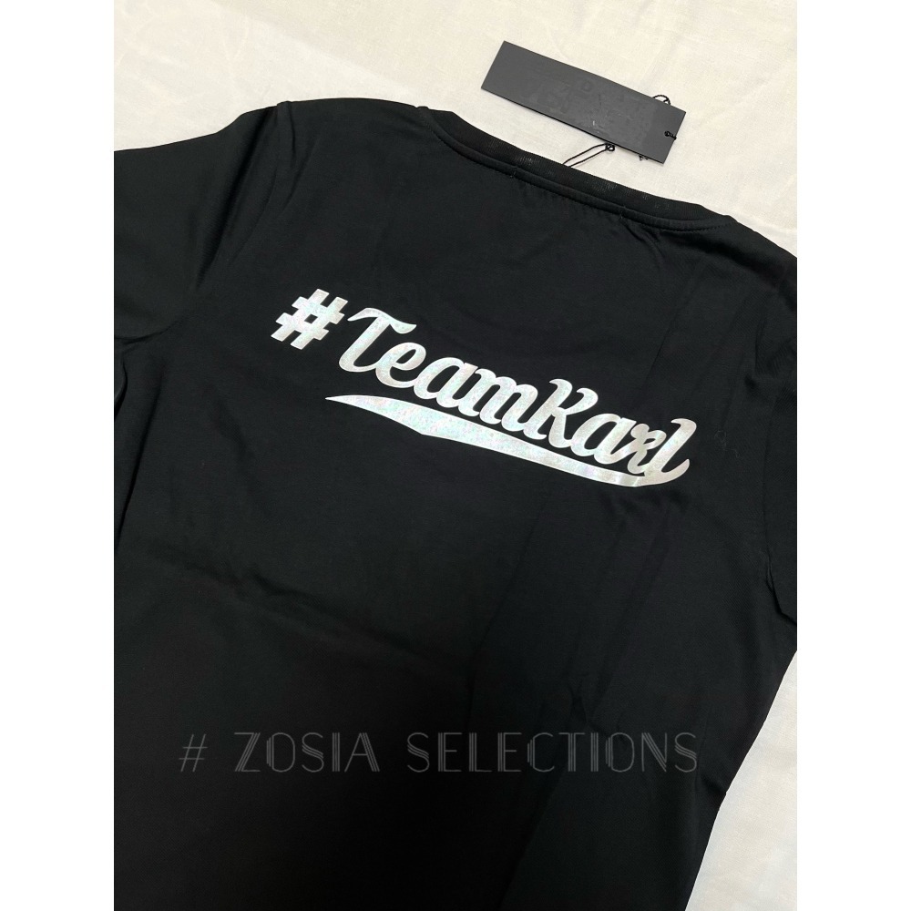 🇫🇷法國直送 Karl出清 女款 短袖上衣 #珠光圖案 T恤 卡爾Karl 老佛爺 250621-細節圖5