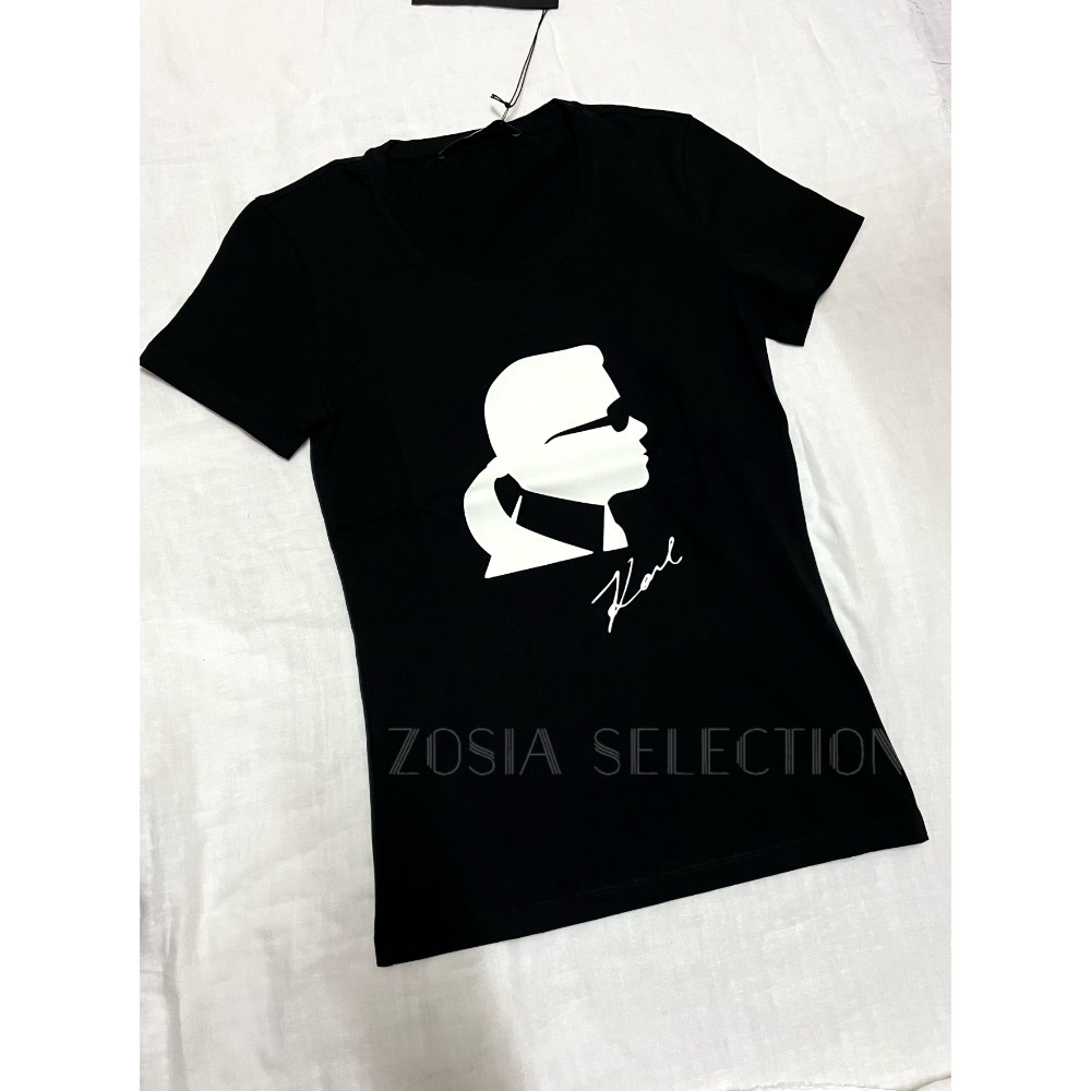 🇫🇷法國直送 Karl出清 女款 卡爾側臉 短袖上衣 T恤 卡爾Karl 老佛爺 250621-細節圖3